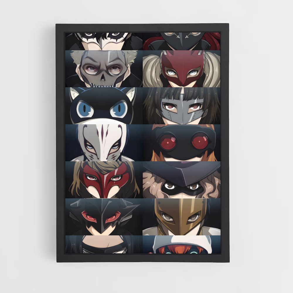 Poster Les Visages des Voleurs – affiche Persona 5 (vue 2)